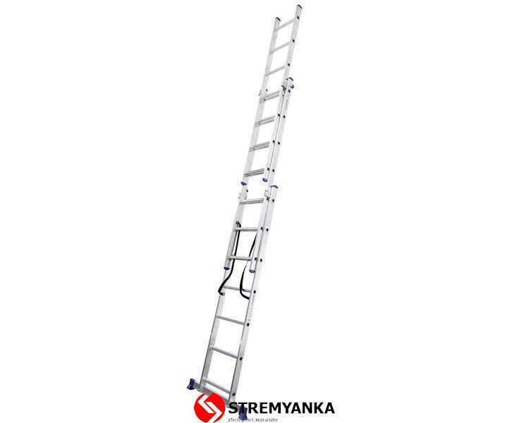 Алюмінієва трисекційна драбина 3х7 ступенів TRIOMAX VIRASTAR VTL037 фото