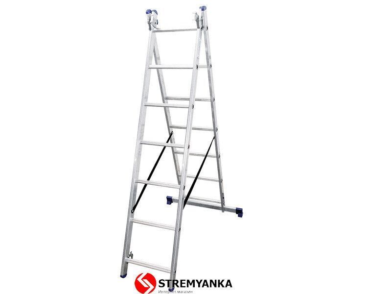 Алюмінієва трисекційна драбина 3х7 ступенів TRIOMAX VIRASTAR VTL037 фото