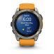 Спортивний годинник Garmin Fenix 8 Amoled 51 мм Sapphire Titanium з оранжевим силіконовим ремінцем 010-02905-11 010-02905-11 фото 1