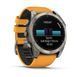 Спортивний годинник Garmin Fenix 8 Amoled 51 мм Sapphire Titanium з оранжевим силіконовим ремінцем 010-02905-11 010-02905-11 фото 3