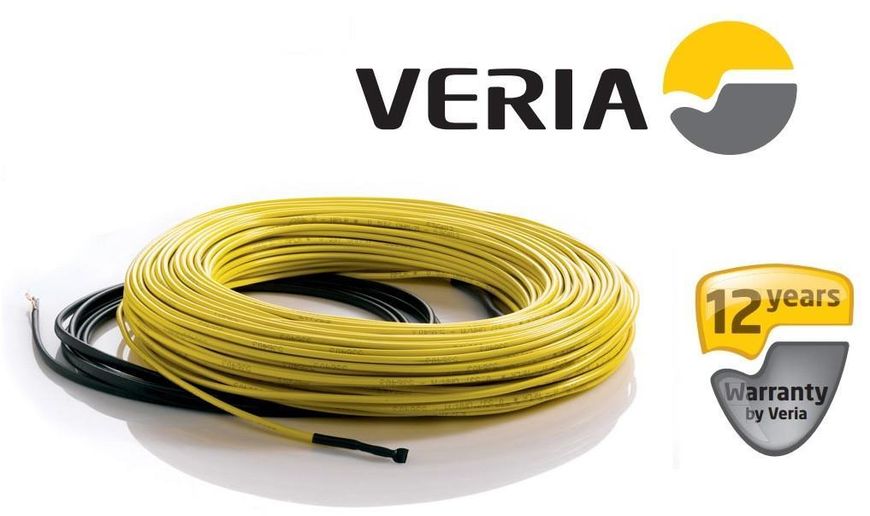 Кабель нагрівальний Veria Flexicable 20, двожильний, для систем опалення, 12.5м кв., 100м, 1974Вт, 230В 189B2018 фото