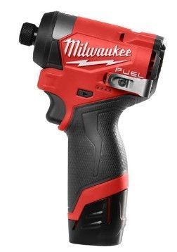 Шуруповерт ударний акумуляторний безщітковий 1/4'' HEX MILWAUKEE, M12 FID2-202Х, 170Нм (зарядний пристрій С12 С, 2 акумулятори М 4933479877 фото