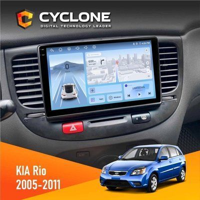 Штатна магнітола KIA Rio (JB) 2005-2011 Black Cyclone C9-012 4x64 DSP 4G НФ-00007913 фото