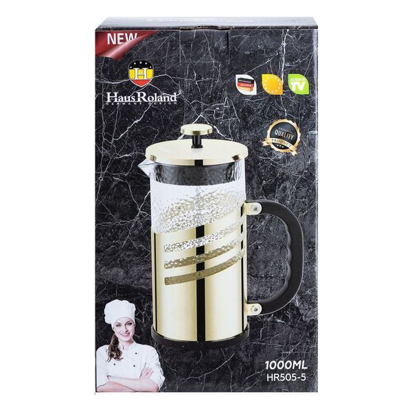 Чайник для заварки з френч пресом і фільтром 1 л чорний HP33537B TS Kitchen HP33537B HP33537B фото