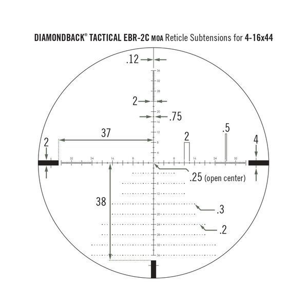 Приціл оптичний Vortex Diamondback Tactical FFP 4-16x44 EBR-2C MOA (DBK-10026) 929057 фото
