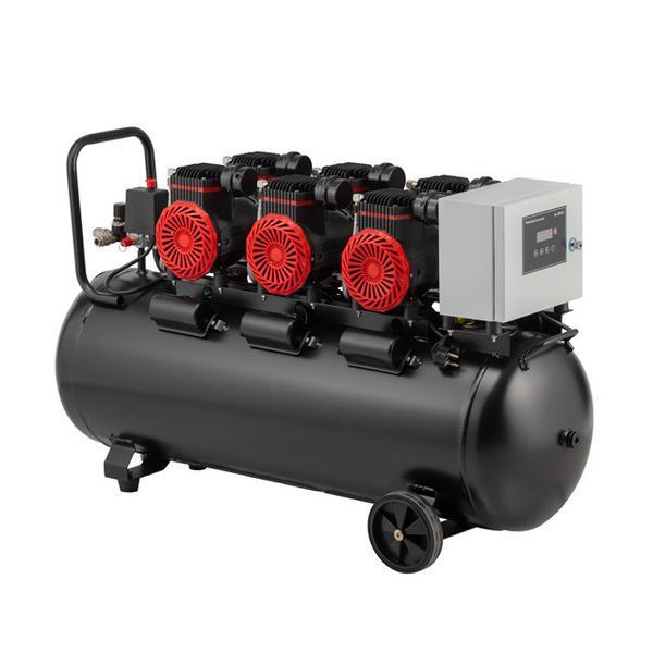 Компресор 100 л безмасляний 6 циліндрів 750 л/хвил INTERTOOL PT-0041 PT-0041 фото