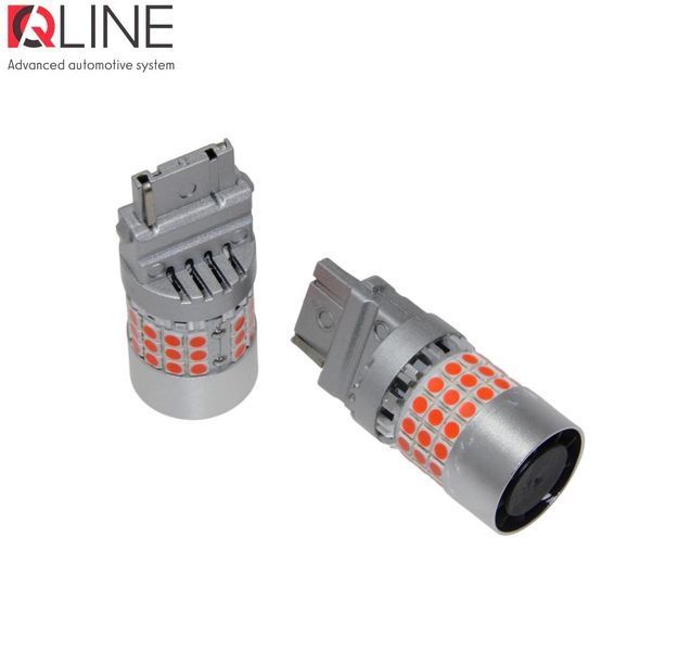 Світлодіодні габарити LED Qline 3156 (P27W) Red CANBUS (2шт) 34945-car фото