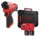 Шуруповерт ударний акумуляторний безщітковий 1/4'' HEX MILWAUKEE, M12 FID2-202Х, 170Нм (зарядний пристрій С12 С, 2 акумулятори М 4933479877 фото 2
