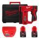 Степлер акумуляторний MILWAUKEE, M12 BST-202X (зарядний пристрій С12 С, 2 акумулятори М12 В2 2Аг, кліпса для ременя, HD кейс) 4933459635 фото 1
