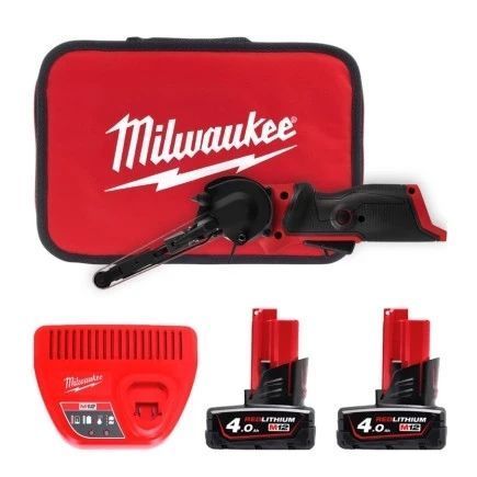Шліфмашина стрічкова акумуляторна безщіткова MILWAUKEE M12 FBFL10-402B (10 мм) (ЗУ+2Х4А&middot;год + сумка) 4933480959 фото