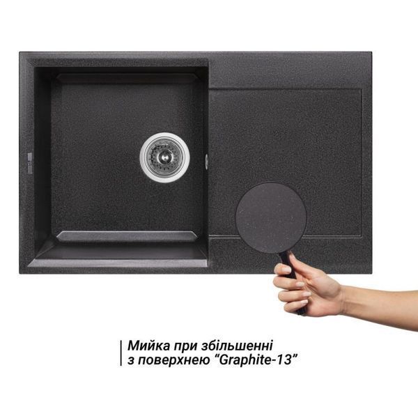 Кухонна мийка Lidz 790x495/230 GRF-13 (LIDZGRF13790495230) SD00043314 фото