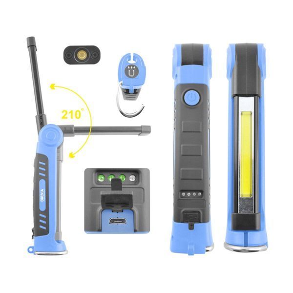 Ліхтар інспекційний Brevia LED Ultra-slim 3W COB+1W LED 300lm, 2000mAh, microUSB 11360(L) фото