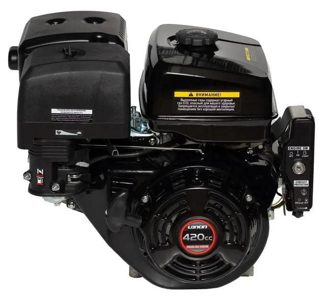 Двигун бензиновий Loncin G420FD (13 к. с., ел.стартер, шпонка 25 мм, євро 5) 13004 фото