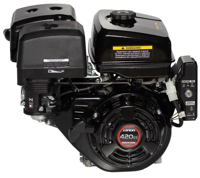 Двигун бензиновий Loncin G420FD (13 к. с., ел.стартер, шпонка 25 мм, євро 5) 13004 фото