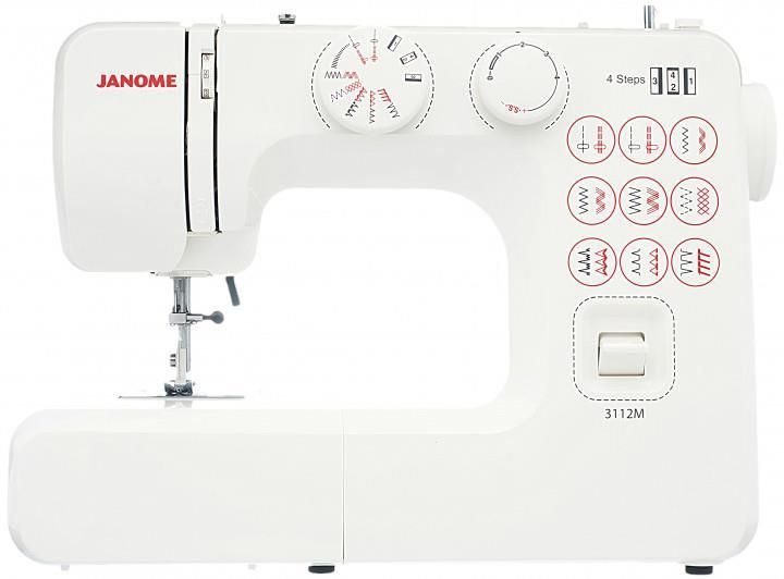 Швейна машина JANOME 3112M, електромех., 60Вт, 19 шв.оп., петля напівавтомат, білий J-3112M фото