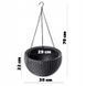 Горщик для рослин Keter Rattan hanging sphere з ланцюжками підвісний, антрацит, 8,6 л 7290106924499 фото 8