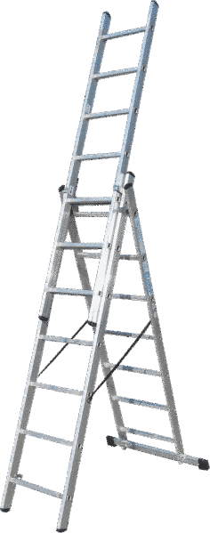 Драбина ELKOP 3-секц. розкл. 3*7сх. 1,9-3,99м VHR Т VHR T 3*7 фото