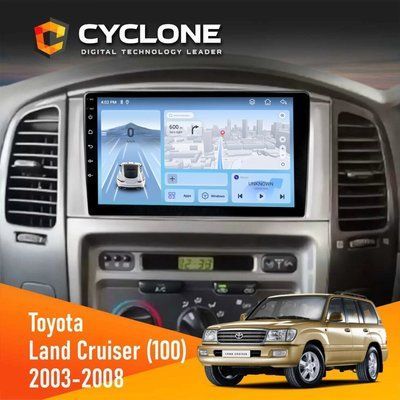 Штатна магнітола Toyota Land Cruiser (100) 2003-2008 Cyclone C9-012 4x64 DSP 4G НФ-00008056 фото