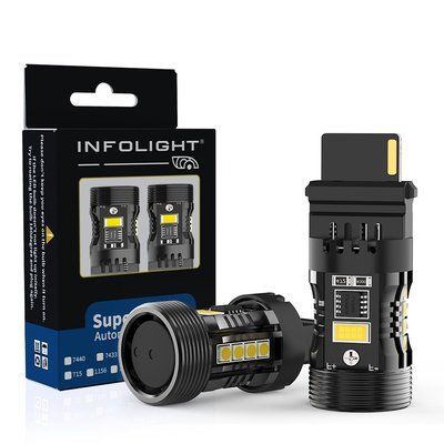 Комплект світлодіодних ламп Infolight P27W (3156) Canbus Red Inf 3156(p27w) Canbus Red фото