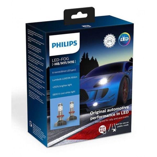 Світлодіодні лампи Philips H8/H11/H16 X-tremeUltinon LED Gen2 +250% 5800K 11366XUWX2 (2шт.) 26859-car фото
