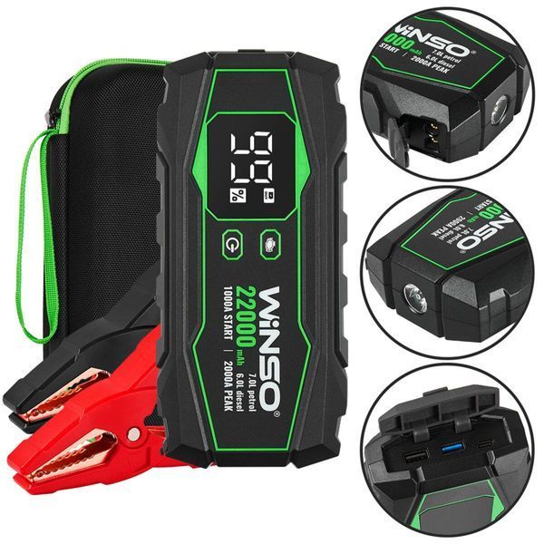 Пусковий пристрій Winso Jump Starter з фукнцією Power Bank 141000 141000(L) фото