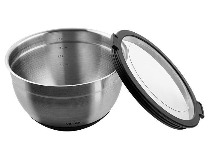 Миска з кришкою кухонна VINZER 2,5 л (50343) 50343 фото