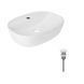 Комплект Qtap Scorpio: Раковина накладна овальна 500x380x120 мм White + Донний клапан PU02 SD00053437 фото 1