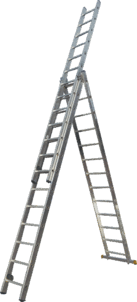 Драбина ELKOP 3-секц. розкл. 3*13сх. 3,5-8,2м VHR P мет.розтяжка VHR Р 3*13 фото