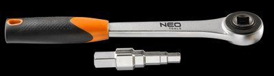 Ключ-тріскачка ступінчастий Neo Tools, 1/2", для роз'ємних з'єднань, CrV, 0.7кг 02-060 02-060 фото