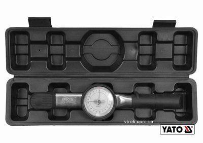 Ключ динамометричний YATO : квадрат 3/8", F= 3- 30 Нм зі стрілочно циферблатною шкалою (DW) YT-07832 YT-07832 фото