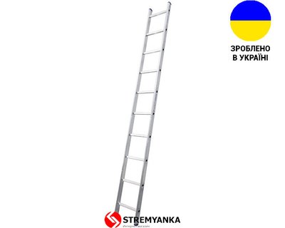 Алюминиевая односекционная лестница 10 ступеней UNOMAX VIRASTAR VSL010 фото