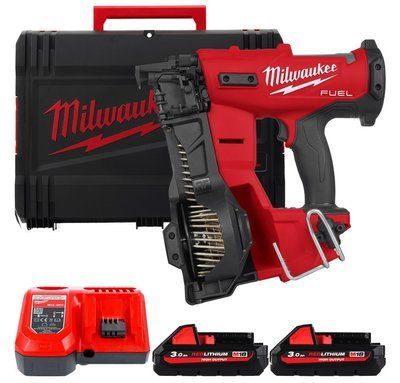 Пістолет цвяхозабивний акумуляторний безщітковий MILWAUKEE M18 FRCN45-302X (зарядний пристрій M12-18 FC, 2 акумулятори М18 НВ3 3 4933498169 фото