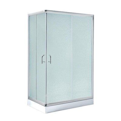 Душова кабіна Lidz Wawel SC120x80.SAT.LOW.FR, скло Frost 5 мм + Lidz Душовий піддон KAPIELKA ST120x80х14 SD00051440 фото