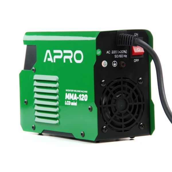 Зварювальний апарат інверторний APRO MMA-120 LCD mini 087296 фото