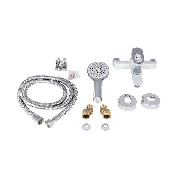 Змішувач для ванни Lidz Latwa 006 (з душовим гарнітуром) (k35) LDLAT006WHI45424 White SD00051548 фото