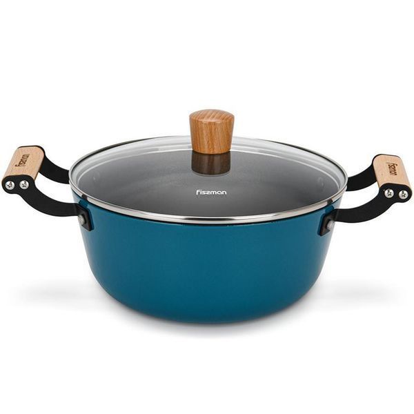 Каструля з кришкою Fissman Seagreen 6 л 4015 4015 фото