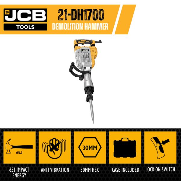 Війбійний молоток JCB Tools JCB-DH1700-E JCB-DH1700-E фото