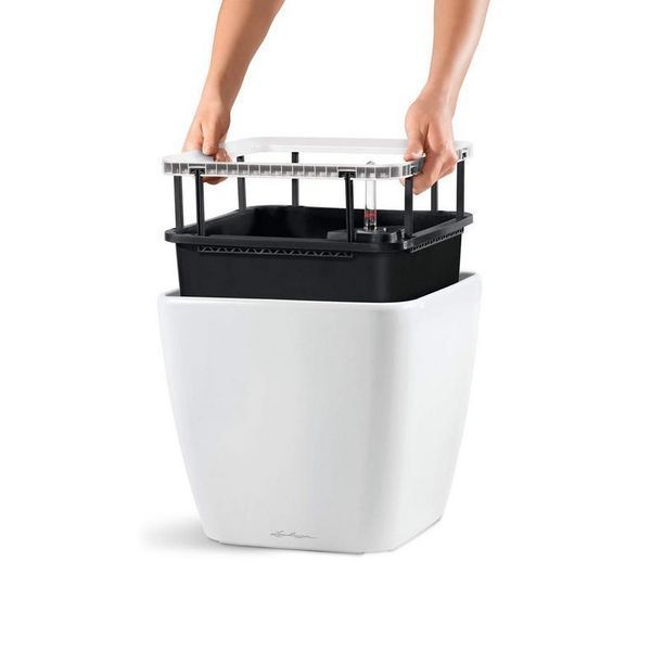 Вазон Lechuzа Quadro Premium LS 50, антрацит 16283 фото