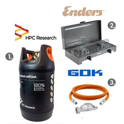 Набір: газова плита Enders Canberra + балон газовий HPCR-G.4, 24,5 л із відсікачем + комплект під'єднання 1790NP24 фото