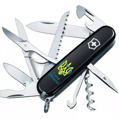 Швейцарський ніж Victorinox Huntsman Ukraine Тризуб із серцем і I love Ukraine (1.3713.3_T1310u) 1.3713.3_T1310u фото