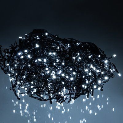 Новорічна гірлянда вулична Бахрома 36 м 600 LED чорний провід Білий 36МBW Garlando 36МBW 36МBW фото