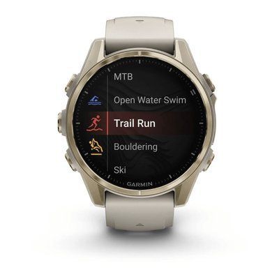 Спортивний годинник Garmin Fenix 8 Amoled 43 мм Sapphire Soft Gold із силіконовим ремінцем 010-02903-11 010-02903-11 фото