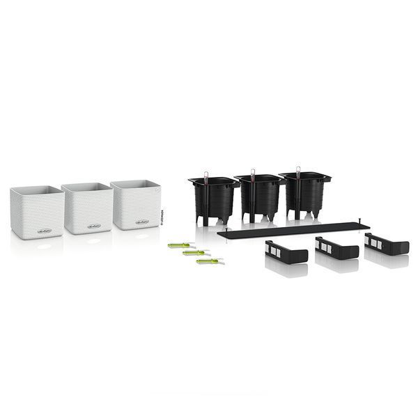 Комплект Lechuza Green Wall Home Kit Color, 48х6х14 см, Білий 13398 фото