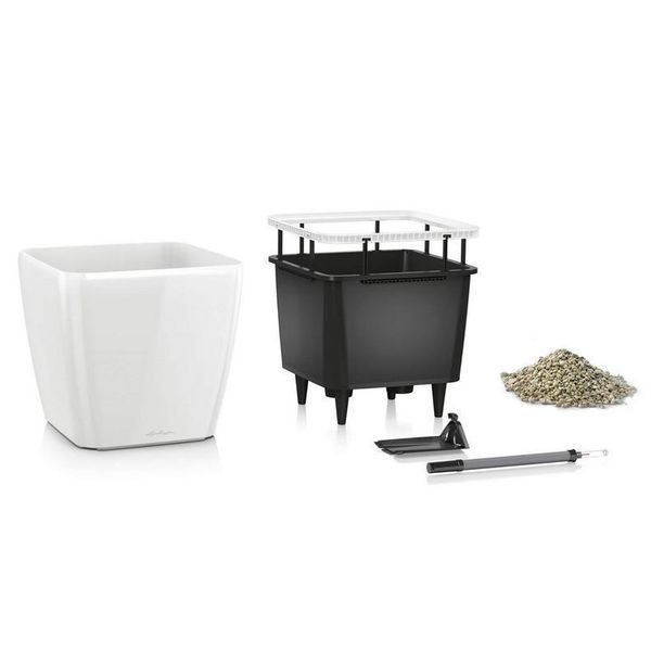 Вазон Lechuzа Quadro Premium LS 50, сіро-коричневий 16285 фото
