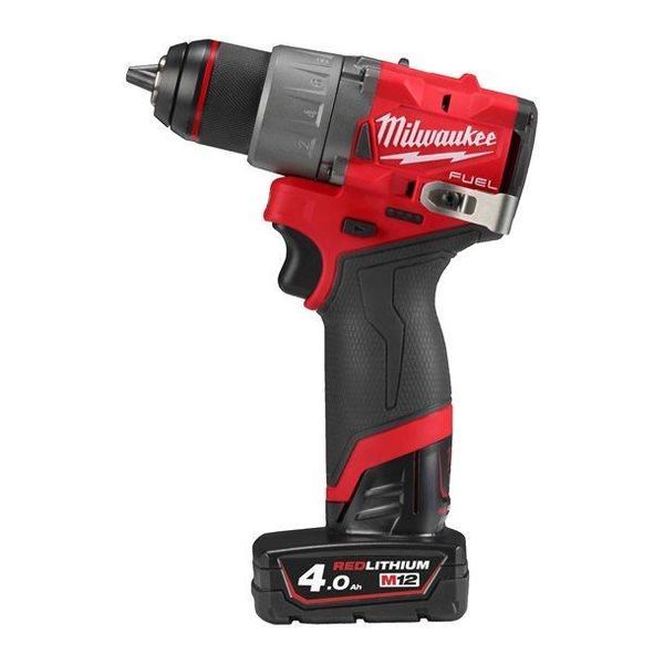 Дриль-шурупокрут акумуляторний MILWAUKEE, M12 FDD2-402X (+ заряд.пристрій, 2 акум., HD кейс) 4933479874 фото
