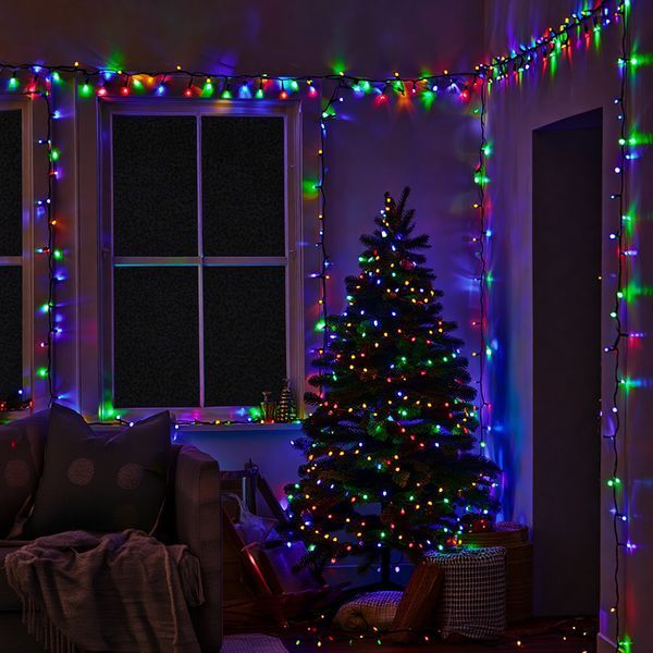 Гірлянда Різдвяна фея вулична 50 (м) 500 LED чорний провід Мультиколір CF500L50MBML Garlando CF500L50MBML CF500L50MBML фото