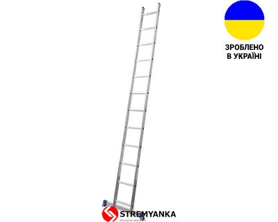 Алюминиевая односекционная лестница 12 ступеней UNOMAX VIRASTAR VSL012 фото