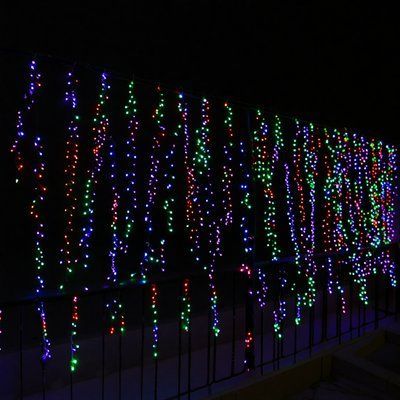Новорічна гірлянда вулична Бахрома 36 м 600 LED чорний провід Мультиколор 36МBML Garlando 36МBML 36МBML фото