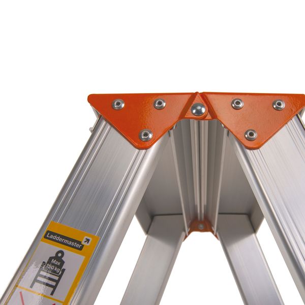 Стремянка двусторонняя алюминиевая Laddermaster Polaris A5A6. 2x6 ступенек + подарунок 3941-01 фото