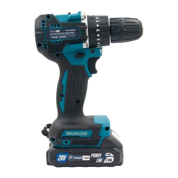 Акумуляторний шурупокрут PROFI-TEC PCD4020BL POWERLine (2&times;PT2020MP (2.0 А&middot;год), зарядний пристрій) 005937P фото